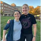 Denise Wunderler, DO, and Student Doctor Reed June Apostoal meet at KCU